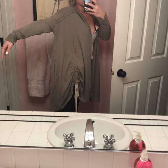 Maronie Hooded Sweatshirt Material Cardigan - Picture 2 of 3